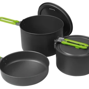 Elite Camping Cookware - 5-delat kastrullset i aluminium