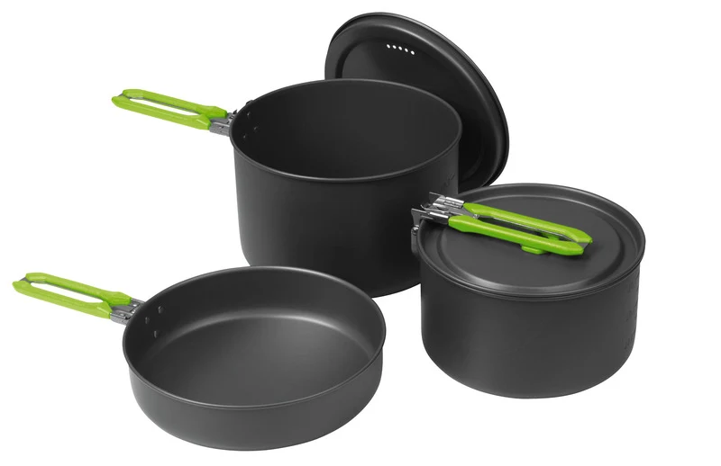 Elite Camping Cookware - 5-delat kastrullset i aluminium