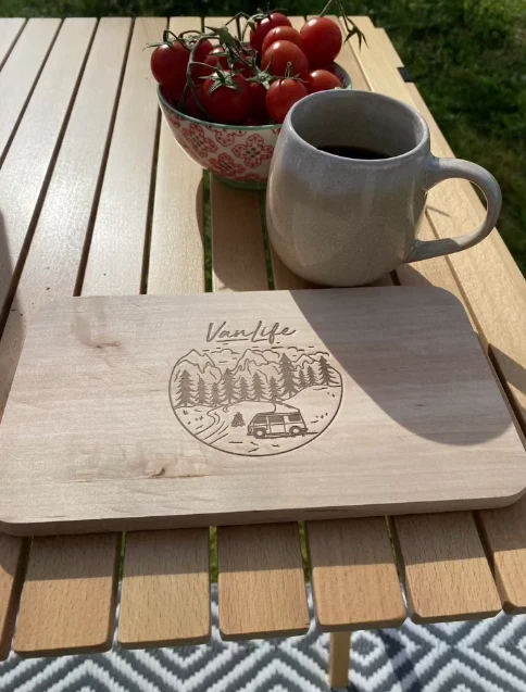 Skärbräda i al 22,5 x 12,5 x 1,2 cm - Van Life