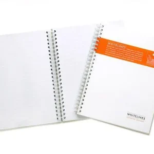 Anteckningsbok Whitelines® Wire A5, 80 blad rutat 1/fp