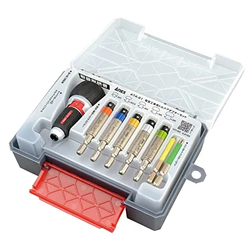 ANEX Momentnyckeladapter 5-delarsset (M3/3.5/4/5/6) med väska ATA-S1
