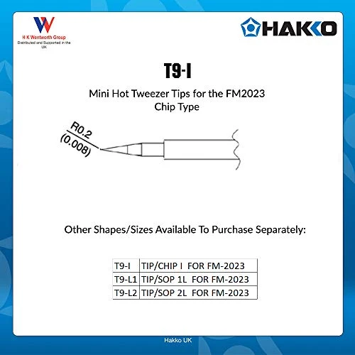 HAKKO Strykjärnsspets Typ T9I För FM2023 Värmare Integrerad Typ
