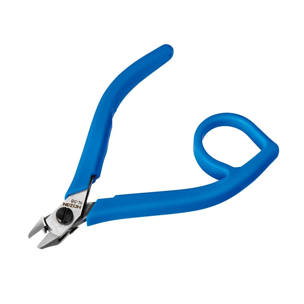HOZAN Precision Nipper Semi-Flush Klipp Typ N-58 Hög Hållbarhet Koppartråd 0.18-0.8mm