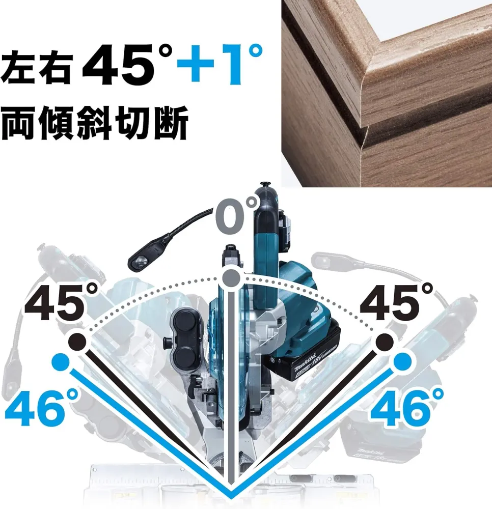 Makita Kap- och gersåg med drag, sladdlös 165mm, kapbredd 182mm LS610DZ 18V