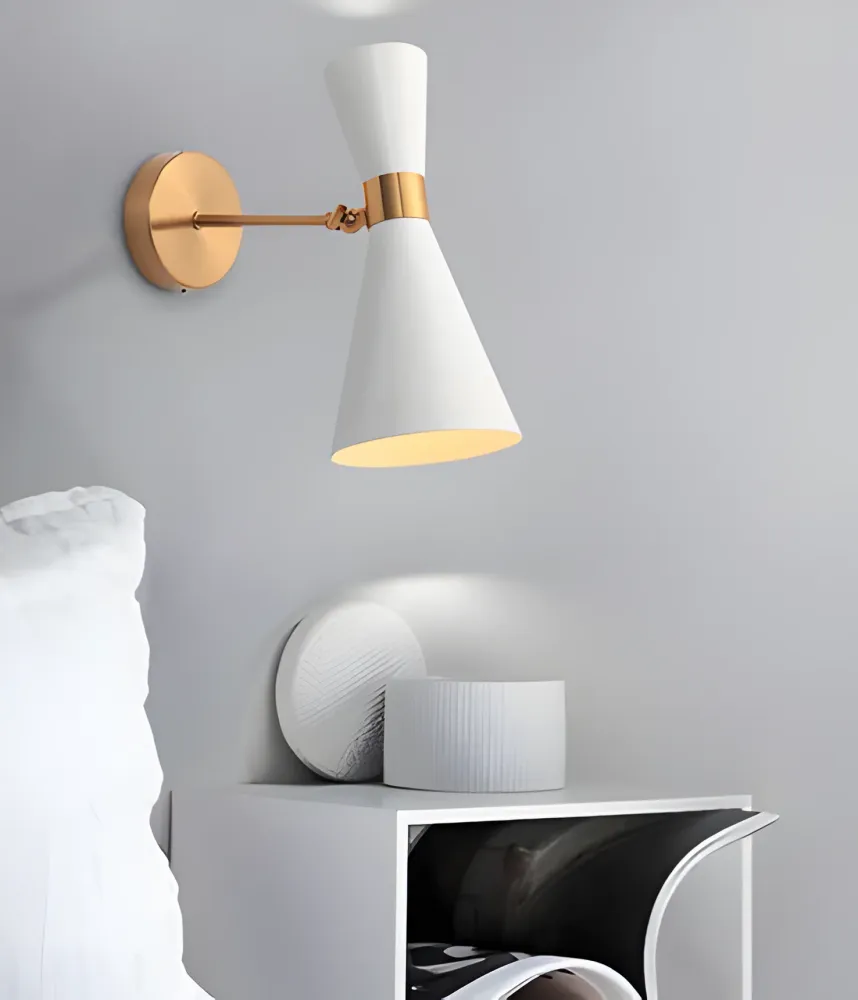 Cylinder Skärm SleekIron Vägglampa - Minimalistisk Svart/vit Vägglampa - Justerbar Up Down Vägglampa LED Vit