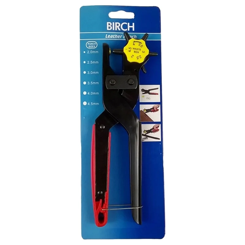 Leather Hole Punch - 6 Way Revolving Head
