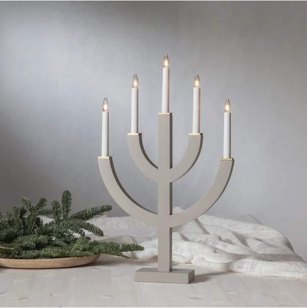 Adventsljusstake ANNO 59 cm Taupe