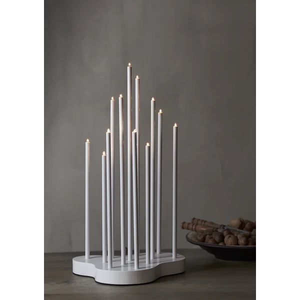 Adventsljusstake Buzz 43 cm Pärla