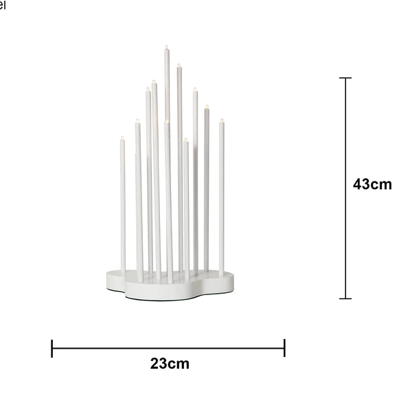 Adventsljusstake Buzz 43 cm Pärla