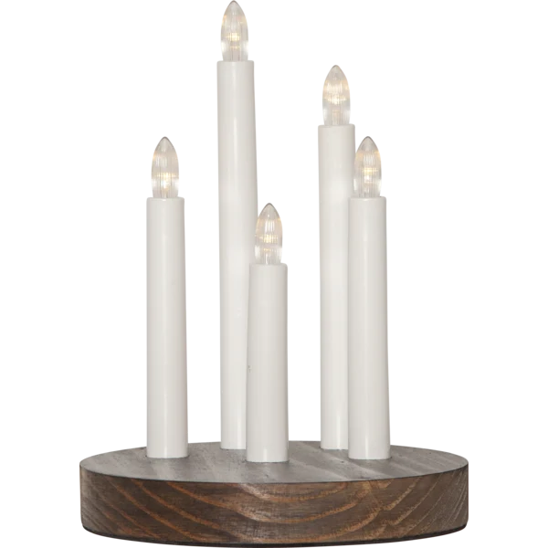 Adventsljusstake Doris 24 cm brun