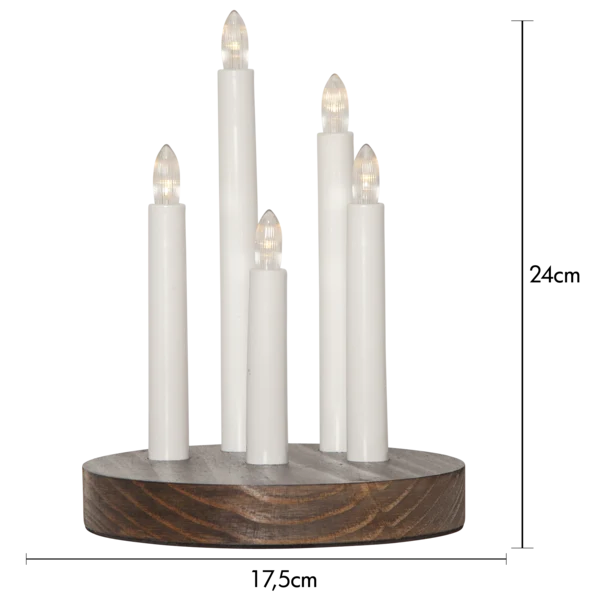 Adventsljusstake Doris 24 cm brun