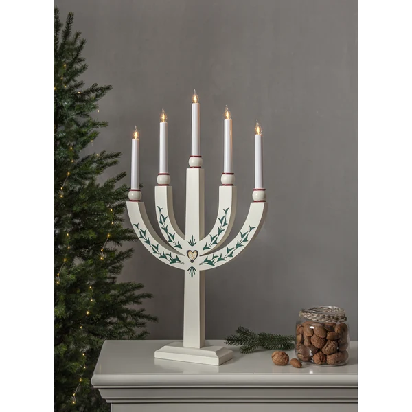 Adventsljusstake Tradition 24 cm snö
