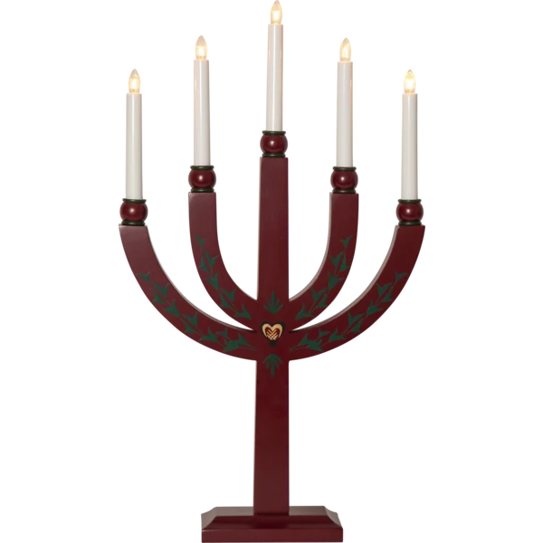Adventsljusstake Tradition 24 cm röd