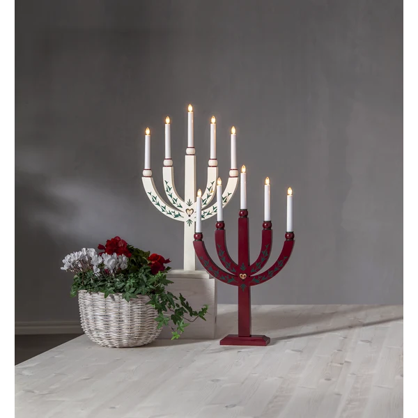 Adventsljusstake Tradition 24 cm röd
