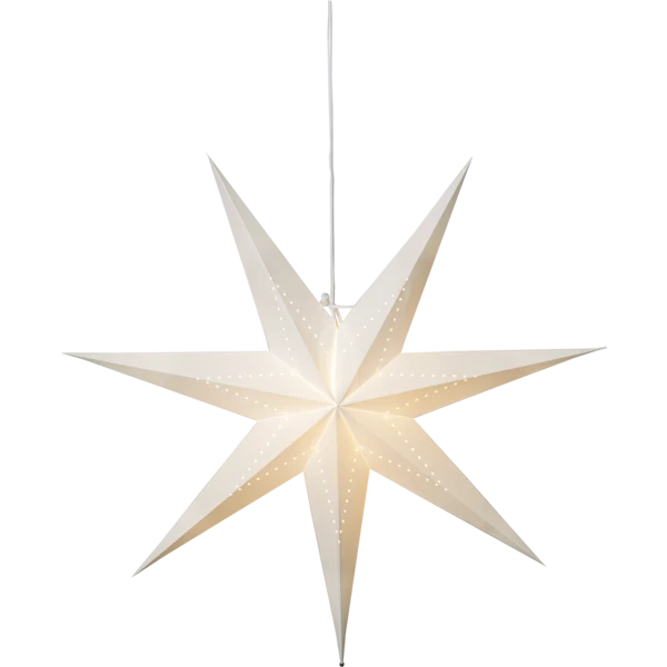 Adventsstjärna Pappersstjärna Lysa snö 70 cm