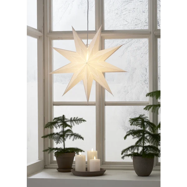 Adventsstjärna Pappersstjärna Lysa pärla 60 cm