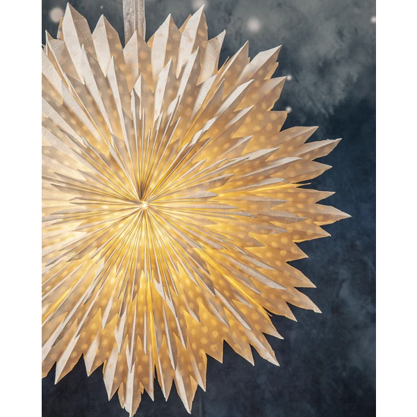 Adventsstjärna Pappersstjärna återvunnen bomull 60 cm krita