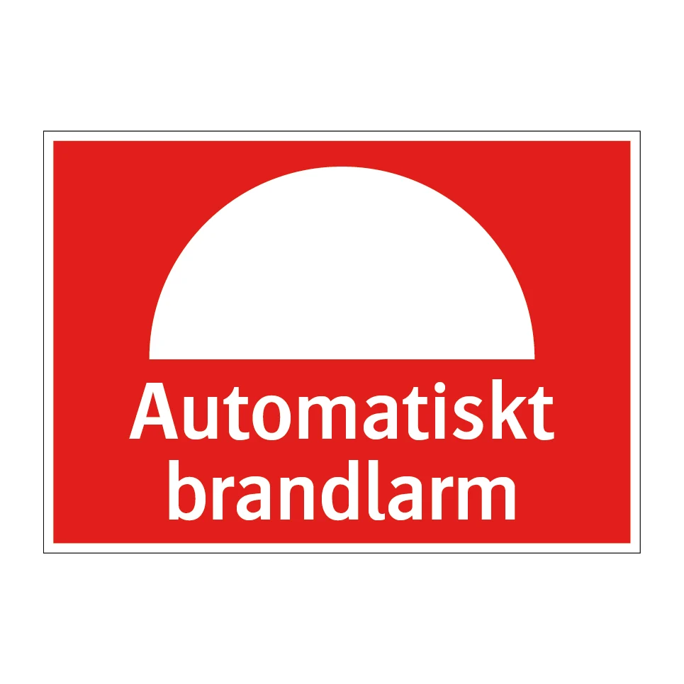 Automatiskt brandlarm 297x210mm