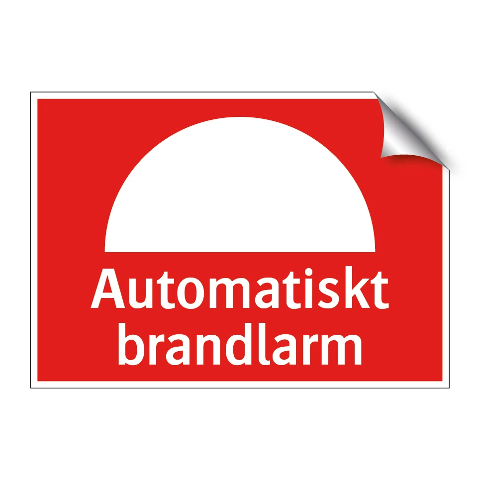 Automatiskt brandlarm 297x210mm