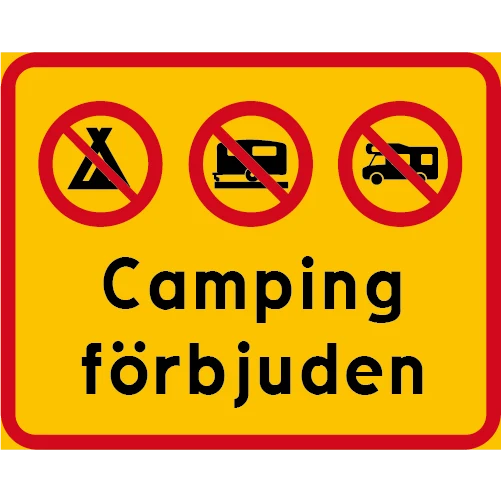 Camping förbjuden 500x400
