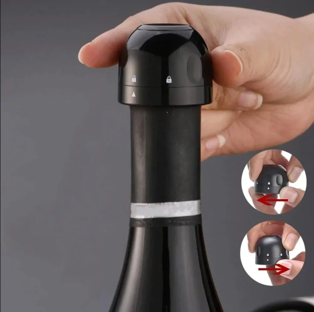 Champagne- och vinkork 1-, 2- eller fyra-pack Black