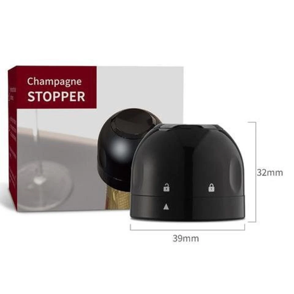 Champagne- och vinkork 1-, 2- eller fyra-pack Black