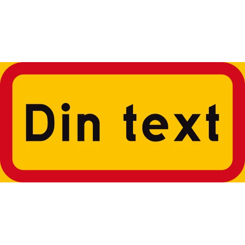 Citron tilläggstavla med egen text 400x200