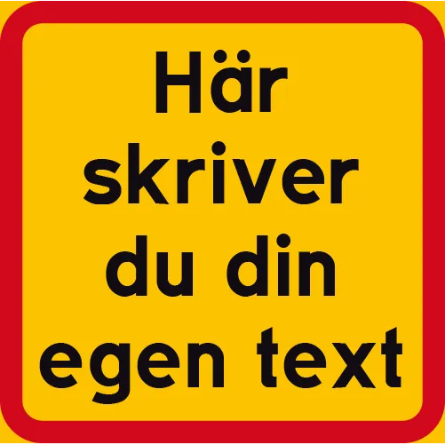 Citron tilläggstavla med egen text 400x200
