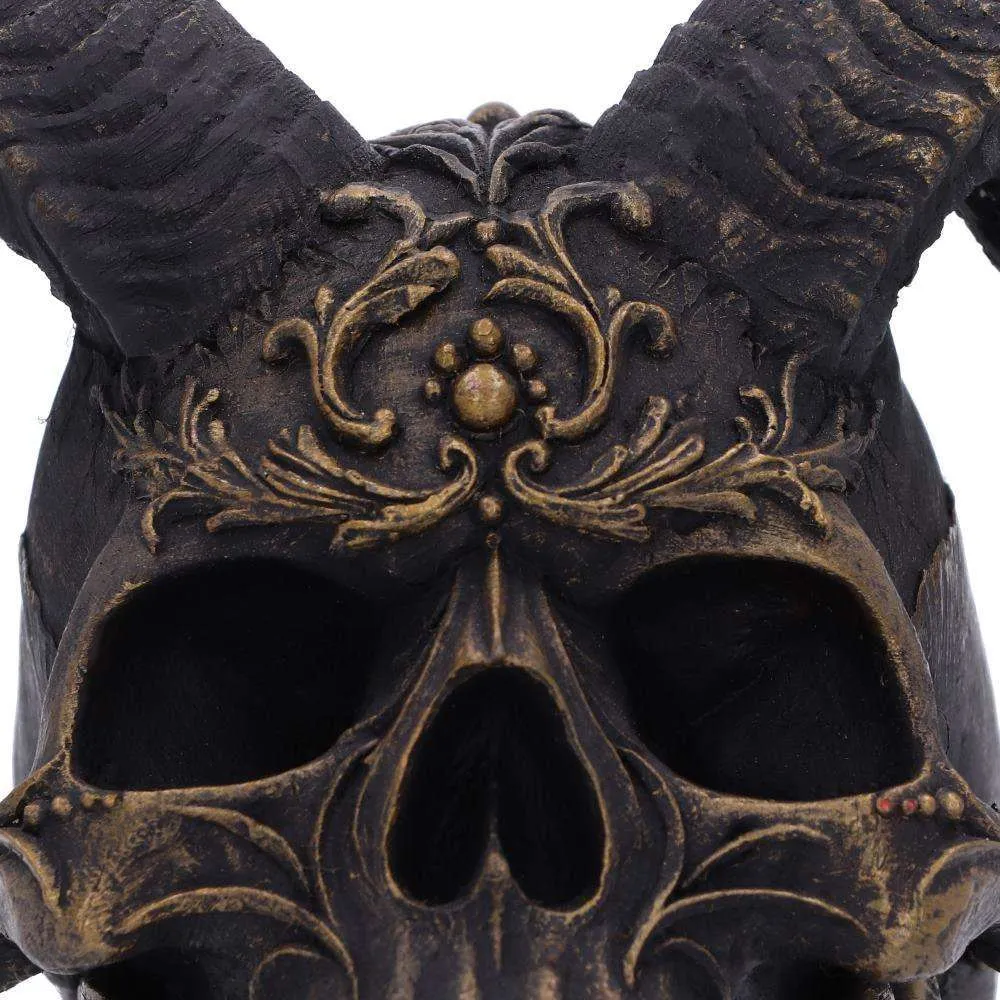 Diabolus Horned Skull Statue