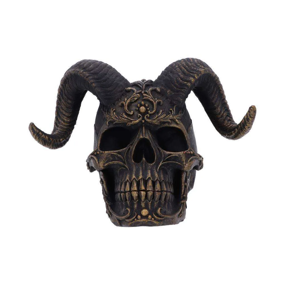 Diabolus Horned Skull Statue