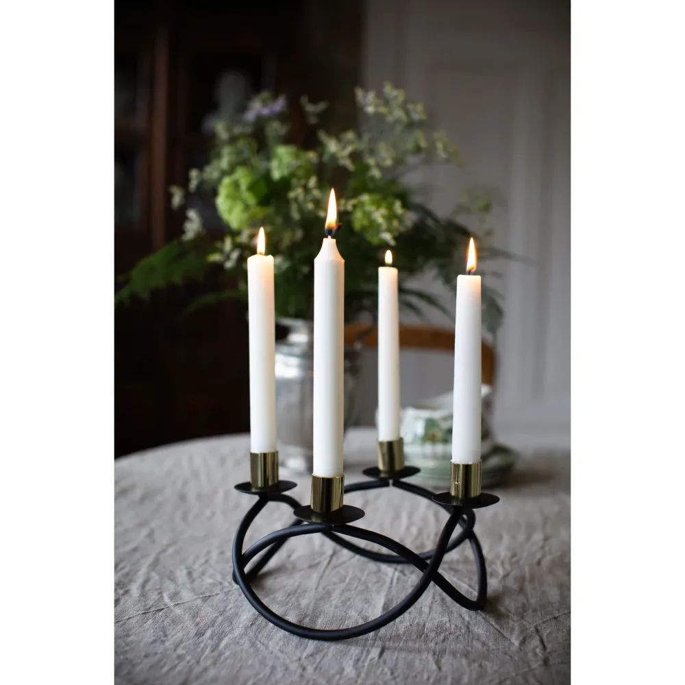 Dorre Asta Ljusstake onyx smide rund 4 antikljus dia 23 cm