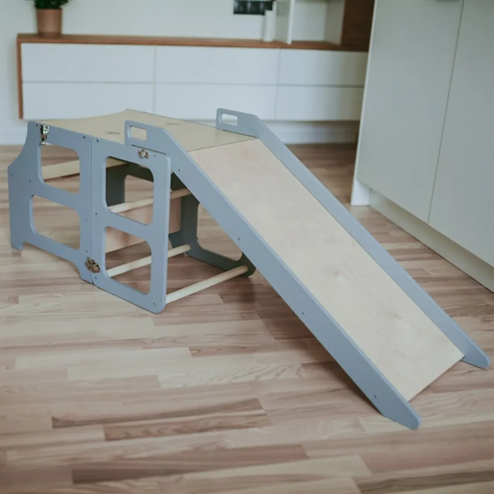 Duck Woodworks Foldable Kitchen Tower w. Slide Grey