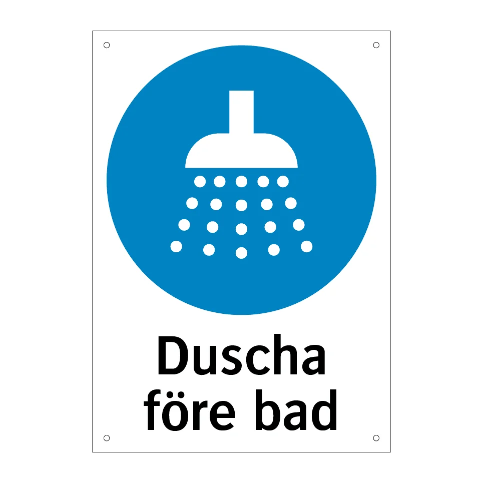 Duscha före bad Easy Installation 148x210mm