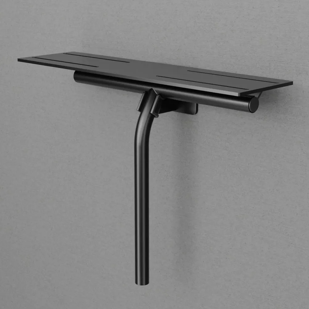 Duschhylla Scandtap Härdad Style Med Duschskrapa Svart