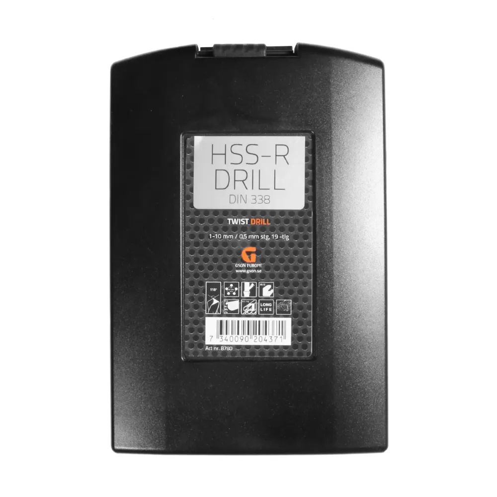 Ergonomisk design HSS-R Drill Place 1-10 mm