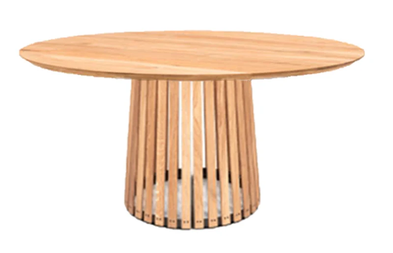 Ergonomisk design Oakland Runt Rib Matbord Textured Ek