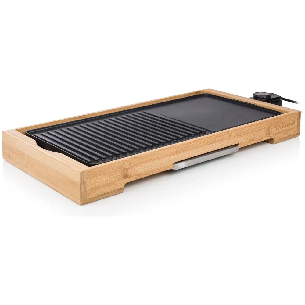 Ergonomisk design Tristar Elgrill Bambu XL Plancha