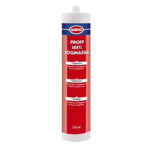 Gjøco Akrylfog Proff Snö - 310ml