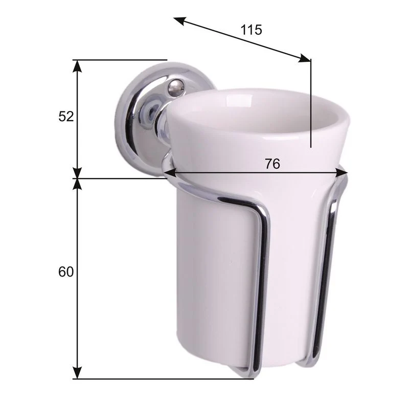 Haga tandborstmugg antique finish
