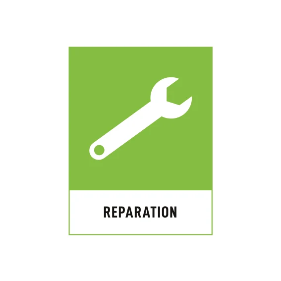 Heavy Duty Reparation skylt 120x160mm