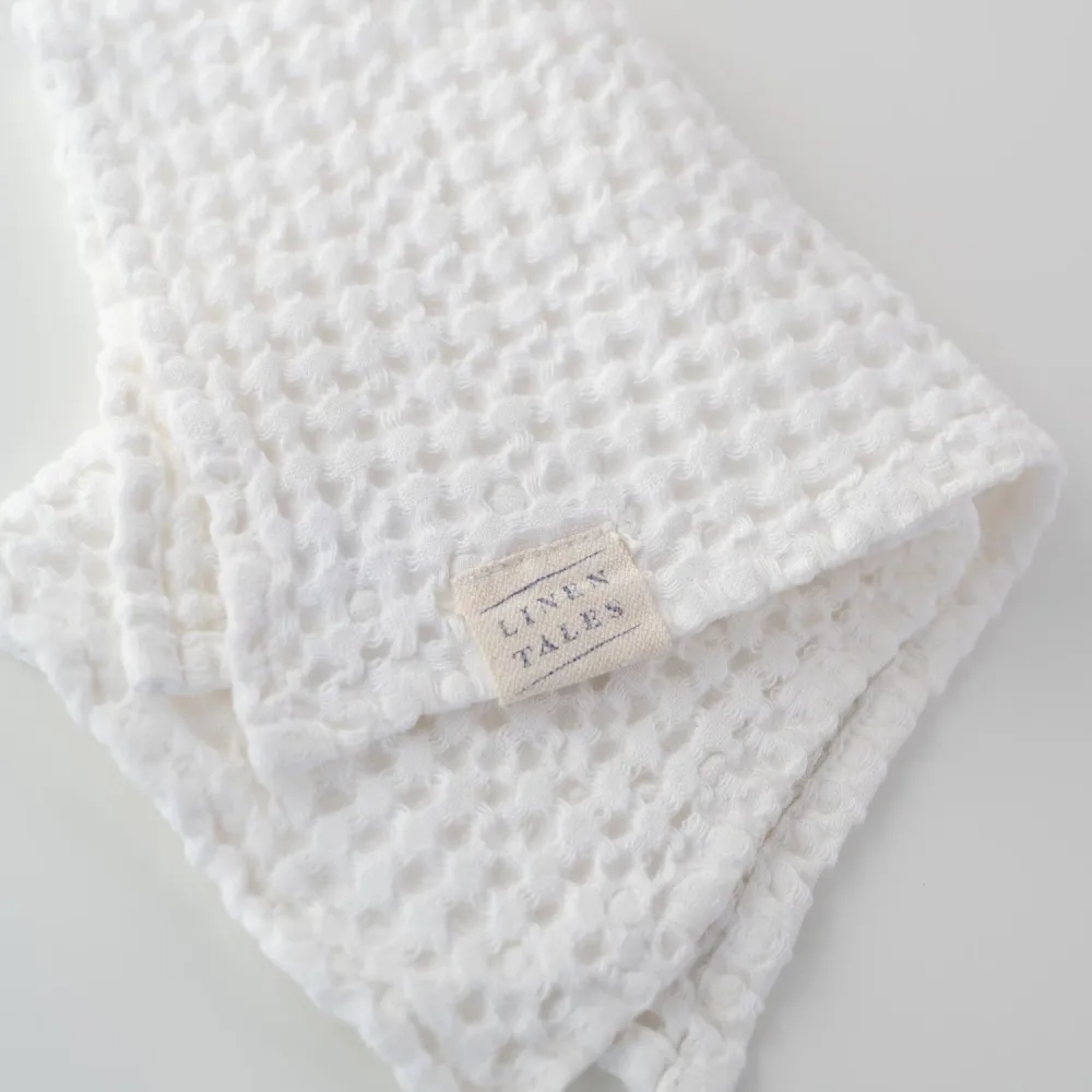 Honeycomb Waffle Towel - White 3-Year Service Plan 100x140