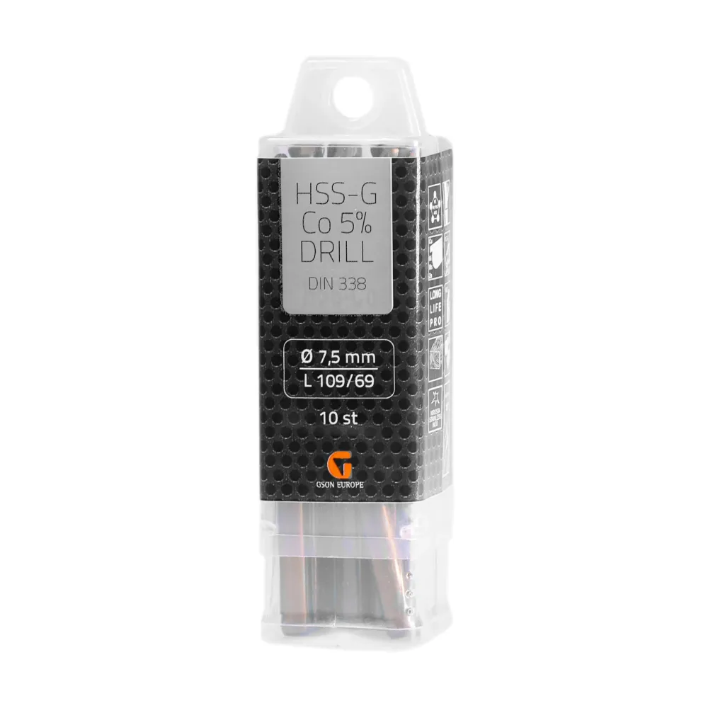 HSS-G Cobolt 5% Drill 6,0 mm 10st