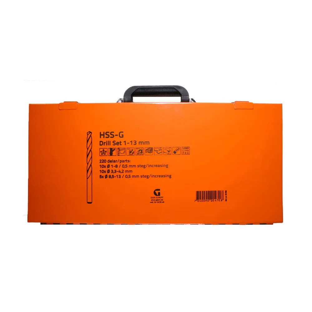 HSS-G Drill Ordna 1-13mm 220 delar
