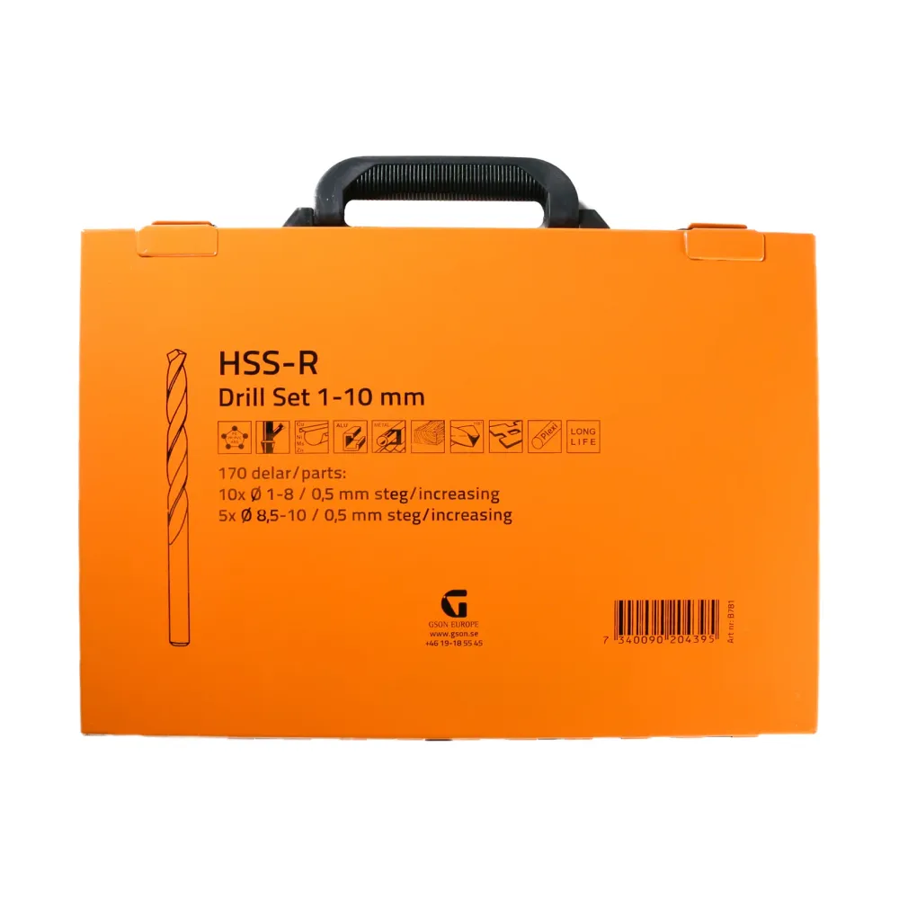 HSS-R Drill Place 1-10 mm 170 delar
