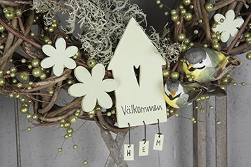Industristyrka lot Dekoration Trähus "Välkommen"