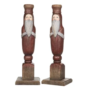 Julljusstake double-set Tomte Röd 30 cm