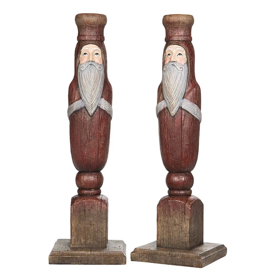 Julljusstake double-set Tomte Röd 30 cm