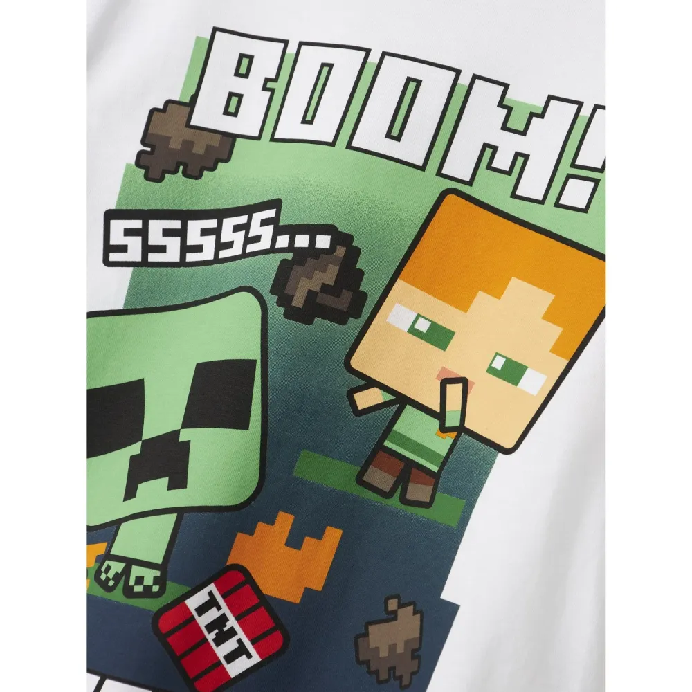 Lasernivå Name It Bright White Nkmac Minecraft Ls Nreg Topp Box Noos Bfu 116