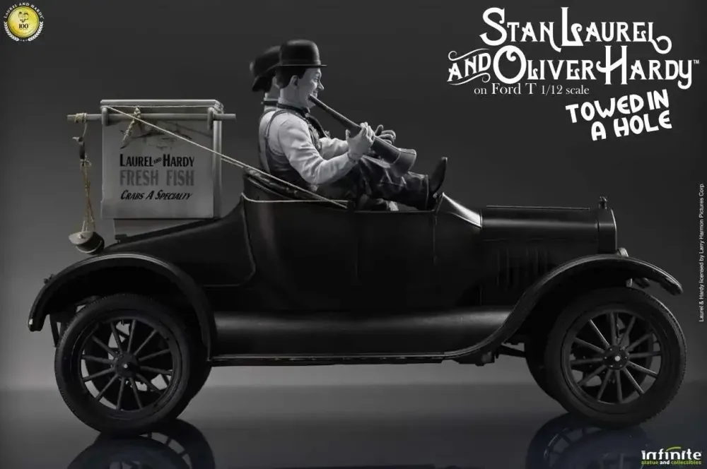 Laurel & Hardy Towed Hole Ford T 1/12 Skala