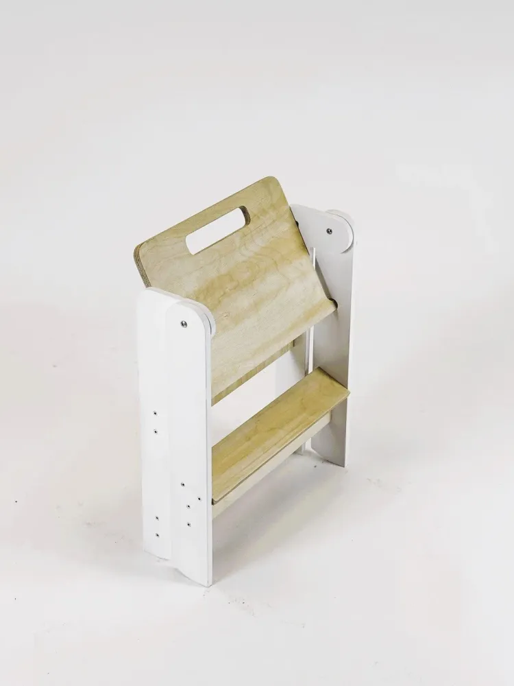 Little Space Saving step Stool Vibration Reduction Gray
